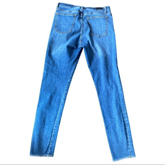 Zara Basic Z1975 Jeans Painted Beaded Flowers - Picture 3 of 11